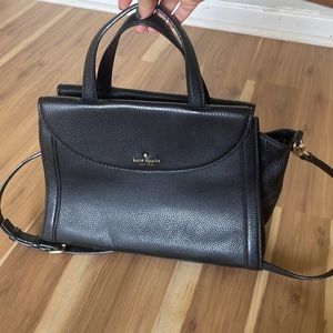 Kate spade pebbled leather black purse